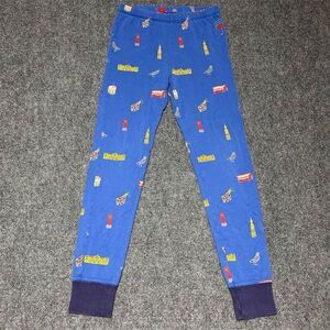Mini Boden Boys' London Print Pajama Pants Size 13 Youth Blue